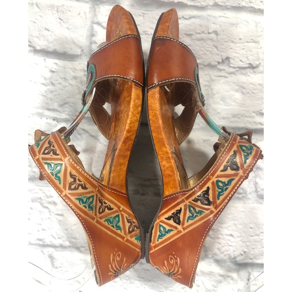 Elite By Corkys Sandals Leather Slide Heel - Picture 5 of 11